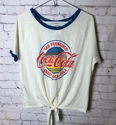 Coca-Cola Tie Front Graphics Tee Size Large