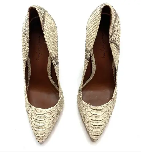 Elizabeth and James Falin Snakeskin Heels