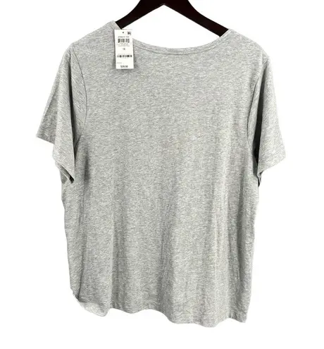 Jenni Intimates Sleep T-Shirt Gray Short Sleeve Size 1X New