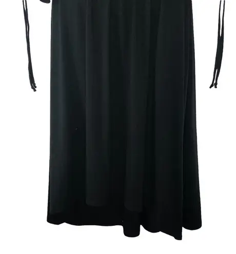 Kate & Mallory Off the Shoulder Black Tie Sleeve Midi Dress size Small