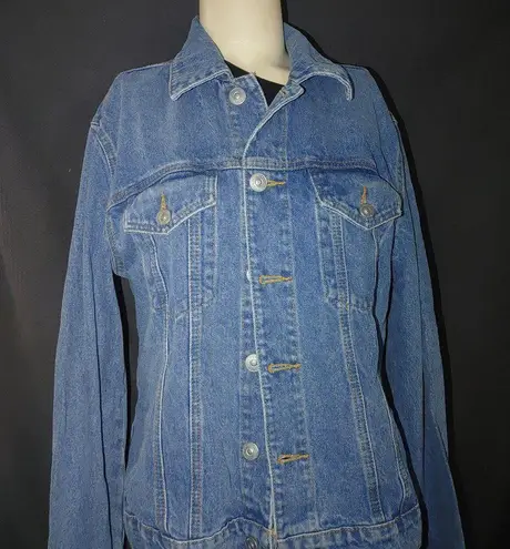 Hudson Jean Jacket Light Blue Denim Large XL Button Closure Dual Chest Pockets