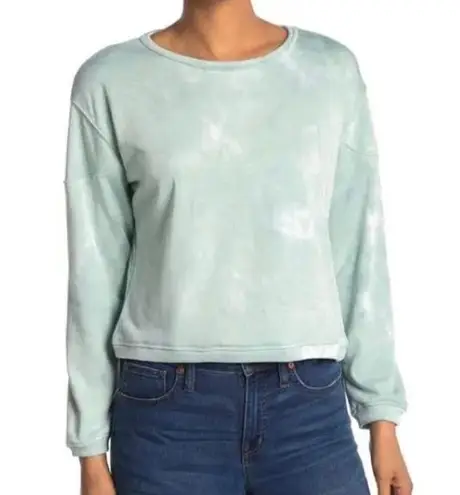 FOR THE REPUBLIC NWT Mint Green Tie Dye Pullover Sweatshirt Top Size Small