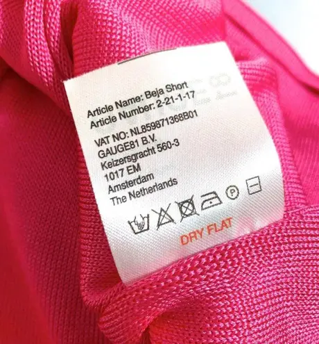 Gauge81 NEW Beja Short One Shoulder Mini Dress Revolve in Fuchsia Pink Small