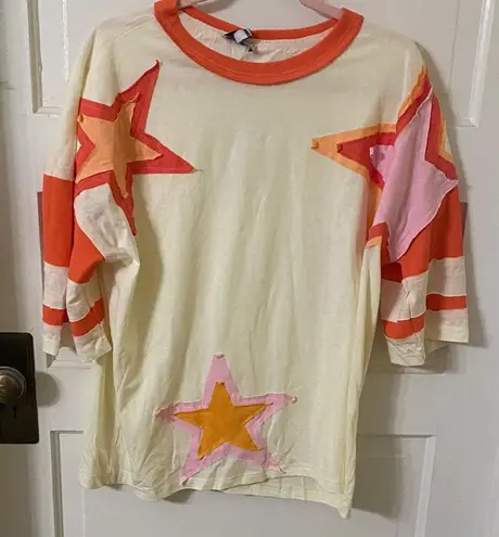 Sage & Fig Colorful Star Long Sleeve Tee. Star collection. 100% cotton. Orange