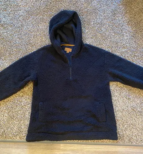 Koolaburra by Ugg Black Sherpa Quarter Zip Hoodie Pullover