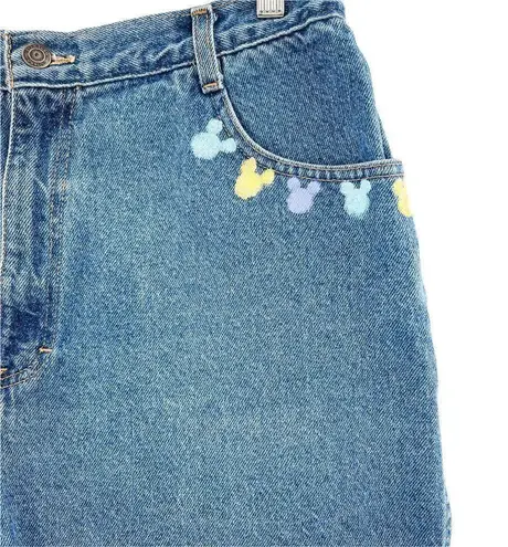 Disney Gitano Vintage Denim Hand Painted  Mickey Mouse High Waisted Jean Shorts