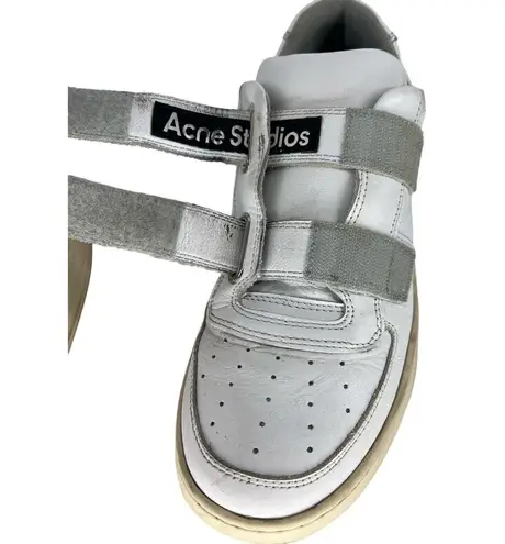 Acne Studios White Velcro Face Double Strap Low Top Sneakers