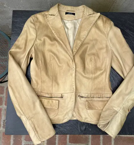 Blur Italy Lambskin Golden Tan Jacket Blazer