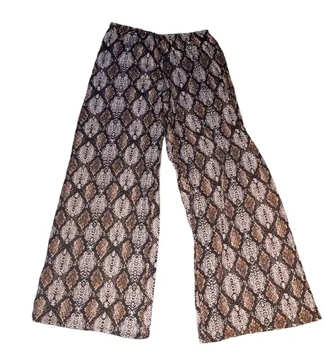 Jordan Taylor Jordon Taylor Snakeskin Wide Leg Pants