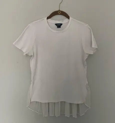 SABIE Coquette white tee top Hi