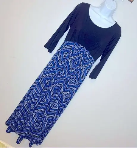 Bob Mackie Harlequin Mosaic Print Maxi Dress Size XS