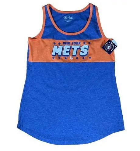 Campus Lifestyle New York Mets Tank Top Shirt Womens Size S Blue Orange MLB NWT