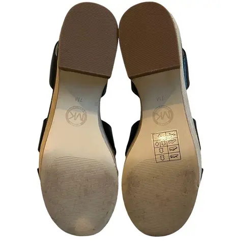 Michael Kors  Ariel Mid Wedge Platform Leather Sandal