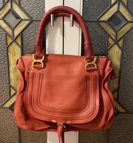 Chloé Chloe Marcie handbag in tan/brass/faded rose