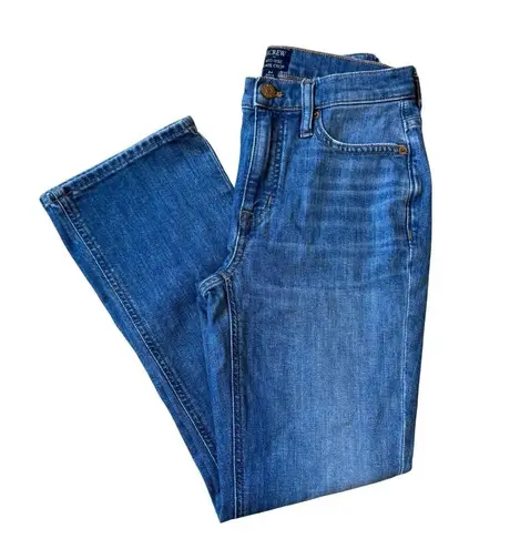J Crew Jeans Flare Crop Mid Rise All Day Stretch Denim Pants Comfy Blue 24