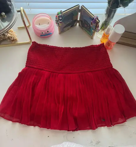 Free People Red mini skirt