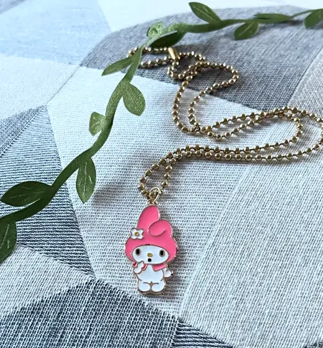 PacSun Baby Flower Bunny Kawaii Gold Necklace Lolita 