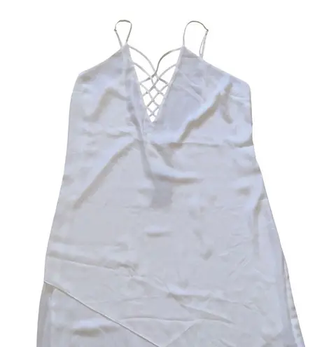 Guess  Women’s White Sleeveless Ellia Strappy Asym Dress NWT