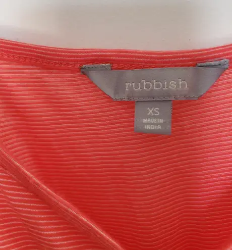 Rubbish Women's Red and White Striped Size XSmall Tank Top