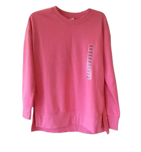 Green Tea Sweatshirt Oversized Small New Pink Lightweight Womens Small Pullover