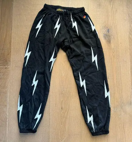 Aviator Nation  Black & White Lightning Bolt Matching Sweat Set