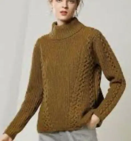 American Eagle NWT  sweater turtleneck cowl thick knit Brown M