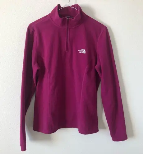 The North Face  Magenta Fleece 1/4 Zip Pull Over