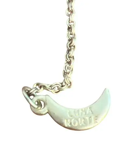 Luna Norte Gold Tone Y Necklace Bar Pendant Moon Charm Adj 25.5" Minimalist