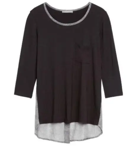 Loveappella Stitch Fix Mani Button Mixed Media Knit Top