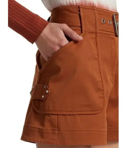 Derek Lam Monterey Belted Shorts in Cinnamon Size 6 NWT