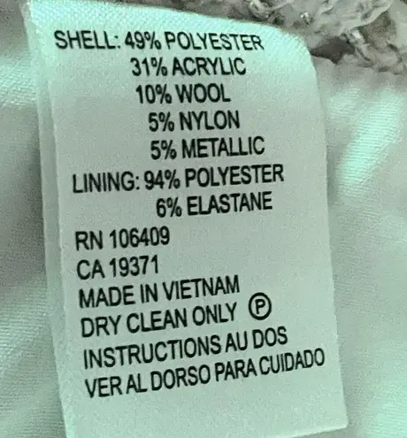 Tahari Sparkle Tweed Pink Champagne Mini Skirt size 16