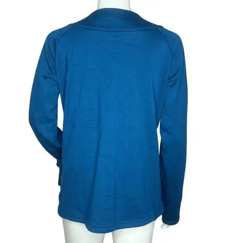 Hadley by Smartpak Sweatshirt Women Small Asymmetrical Pullover Plush Equestrian Blue