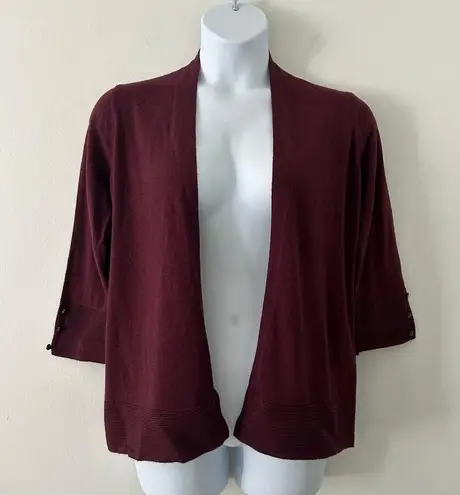 Evolution by Cyrus Open Front Button Detail Open Front Cardigan S Small Red - Image 1