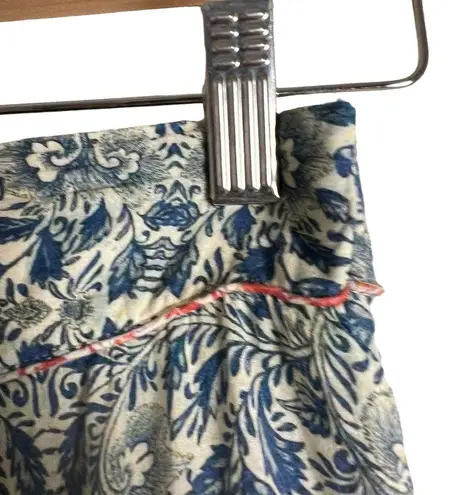 Carolina K Vicky Blue Paisley Floral Wide Leg High Waisted Pants Size XS