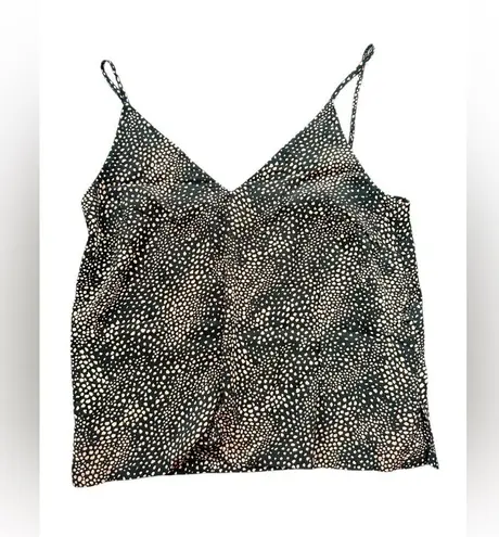 Seafolly Standard Printed Sleeveless Cami Cover Up Tank Top Safari Spot Black