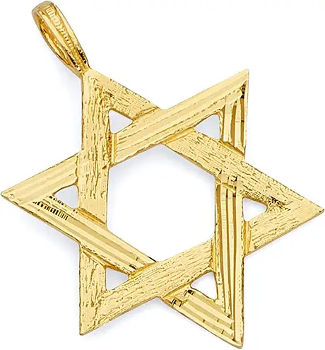 Tehrani Jewelry 14k Solid Yellow Gold Star of David Pendant | 14K Star of David charm |