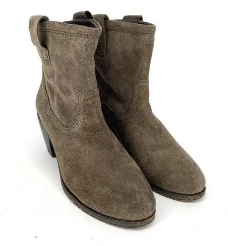Ash Western Style Ankle Booties Suede Gray Womens Size 39