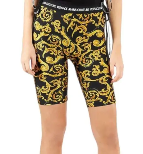 Versace  Jeans Couture Leggings 10" Shorts + Knit Printed Cropped Set, XS/US0