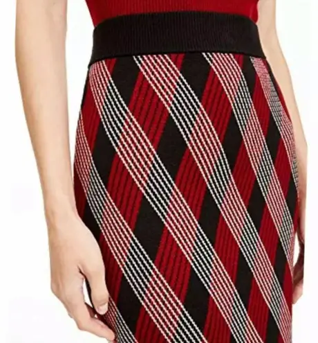 Anne Klein  Knit Plaid Pencil Skirt Small NWT