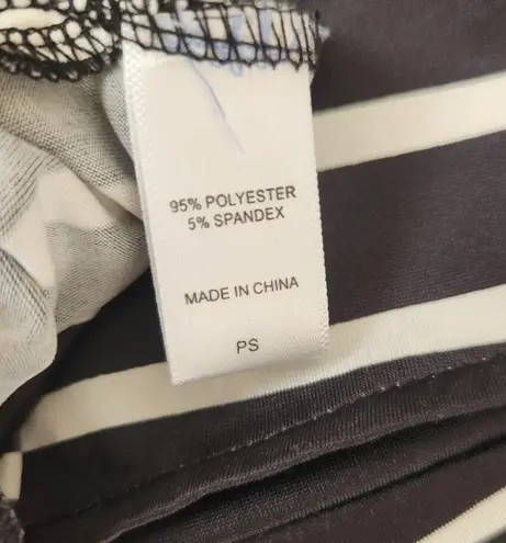 Carole Hochman Carole Hochmen Luxe Jersey Striped Black White Caftan Petite Small NWOT