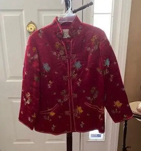 Pink Peony VINTAGE PEONY AUTHENTIC ASIAN SATIN JACKET SIZE XL