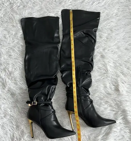 Shoedazzle  Women’s Marcey Heeled Tall Boot in black size 9