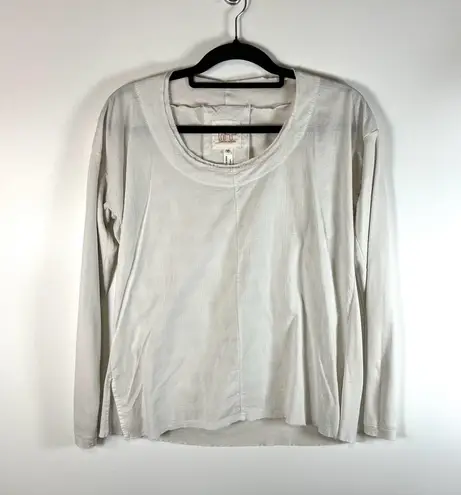 Hannoh Wessel Cotton White Top Made in Italy 36 Long Sleeve Designer Minimalist Size M