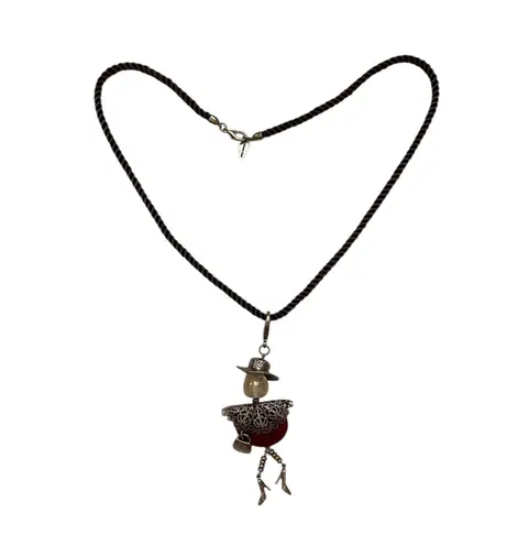 Coldwater Creek Vintage novelty doll charm Pendant necklace