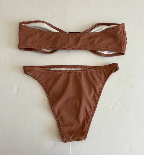 Solid & Striped Women's Brown Bikini Set Size S/XS