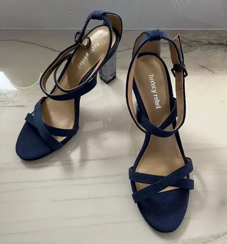 Luxury Rebel Driscoll Blue Denim Heels