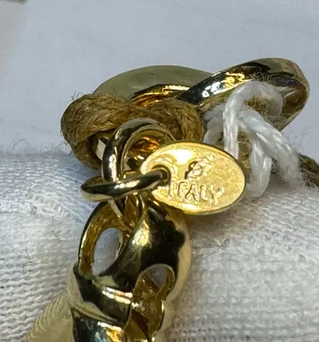 Toscana Italiana Hammered Link Chain Necklace Gold