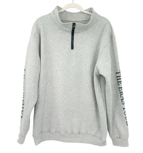 Taylor Swift Womens Fleece Quarter Zip Pullover Eras Tour Sweatshirt 2XL Gray