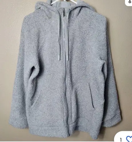 Lululemon  So Sherpa Wool Blend Boucle Gray Heather Hooded Zip Jacket size 2