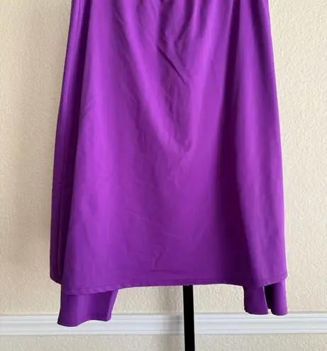 Purple Modest Athletic Skirt Leggings Casual Layering Workout Stretchy Sporty Size XL
